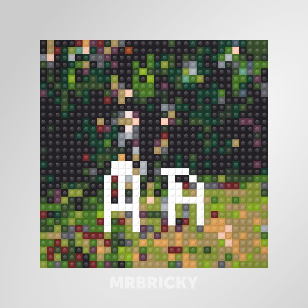 Bad Bunny - DeBÍ TiRAR MáS FOToS - Brick art album cover display