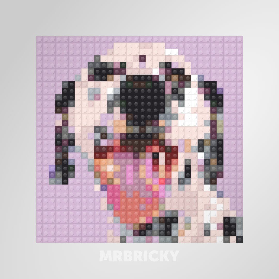 Dog - Licking Dalmatian - Brick art display
