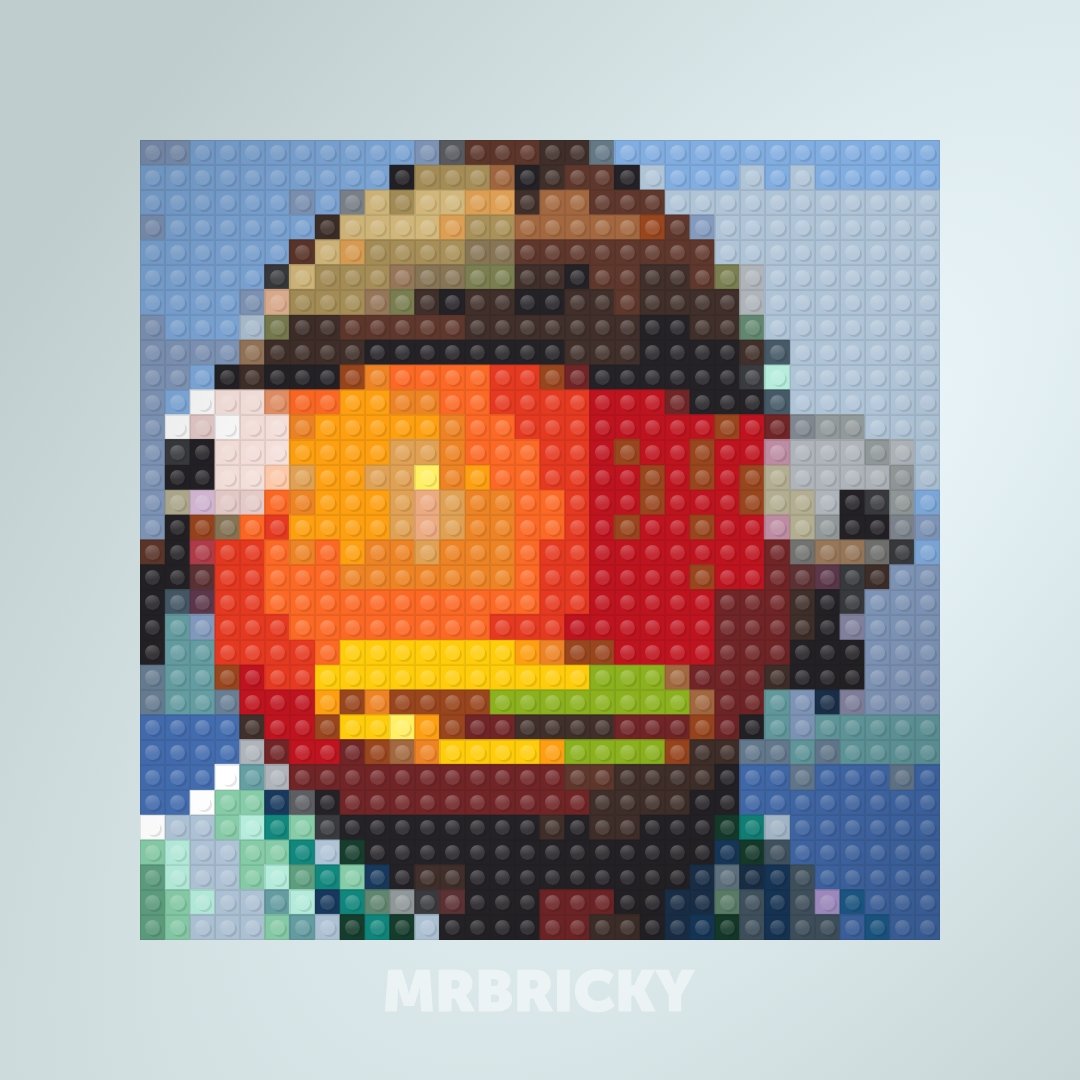 Fortnite - Fishstick - Brick art display