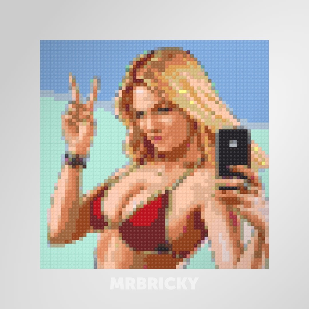 Grand Theft Auto - Loading screen girl - Brick art display
