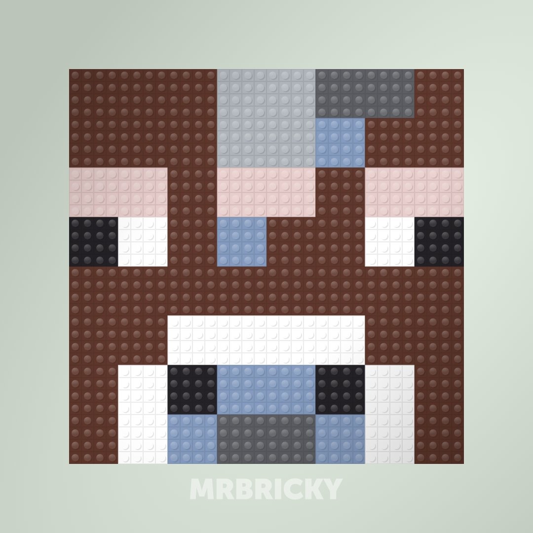 Minecraft - Cow - Brick art display