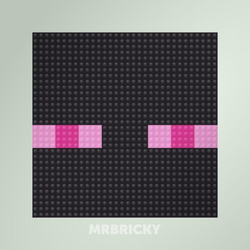 Minecraft - Enderman - Brick art display