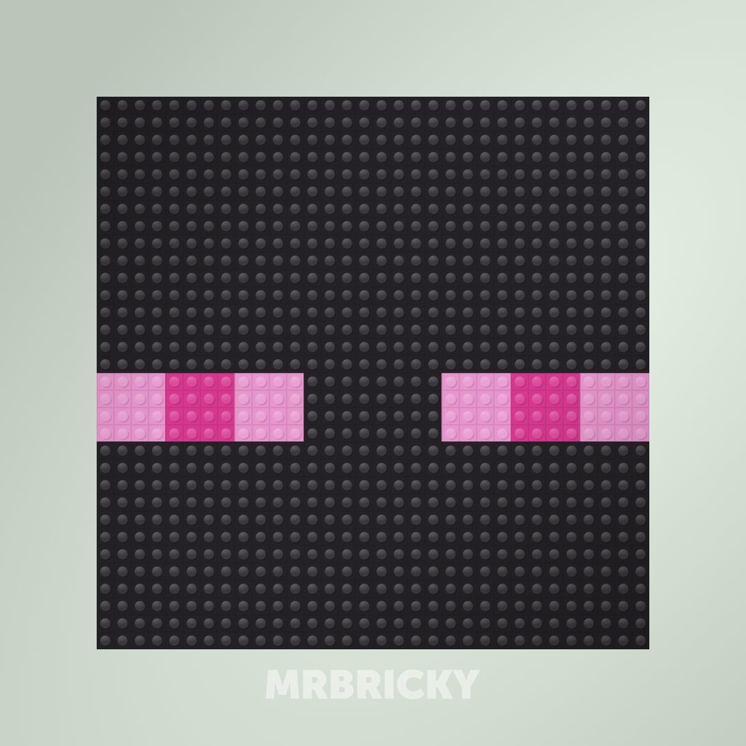 Minecraft - Enderman - Brick art display