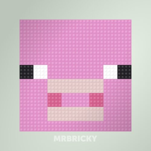 Minecraft - Pig - Brick art display