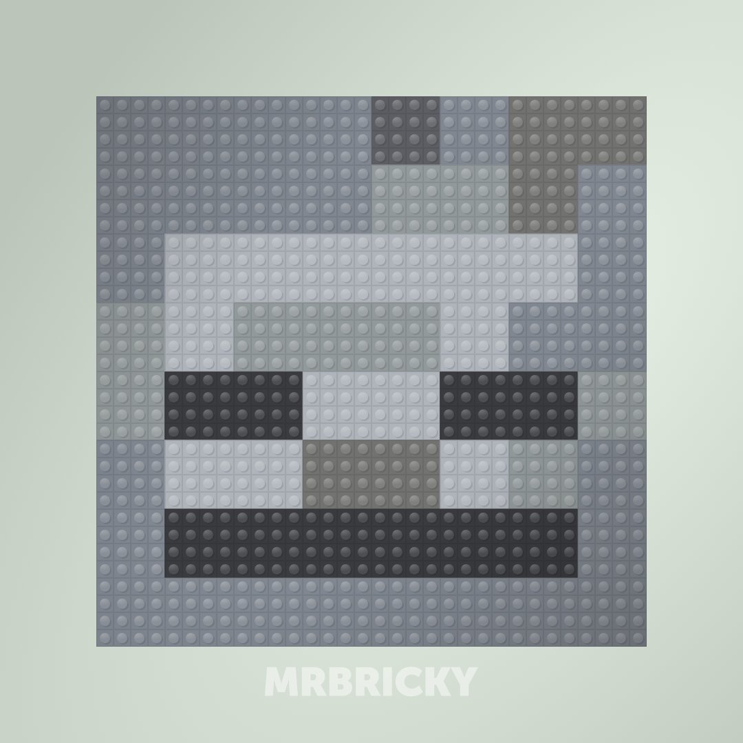 Minecraft - Skeleton - Brick art display
