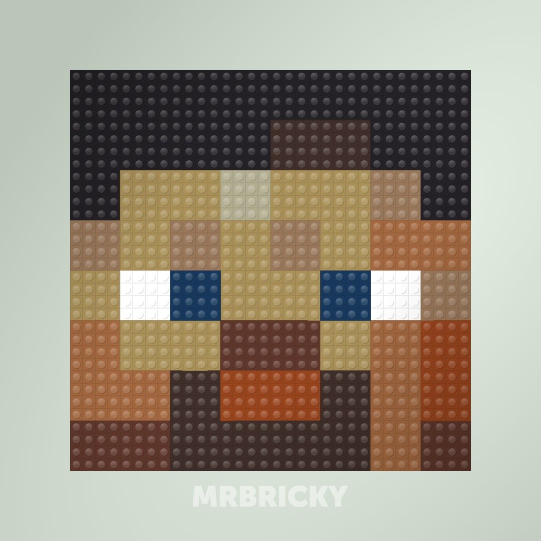 Minecraft - Steve - Brick art display