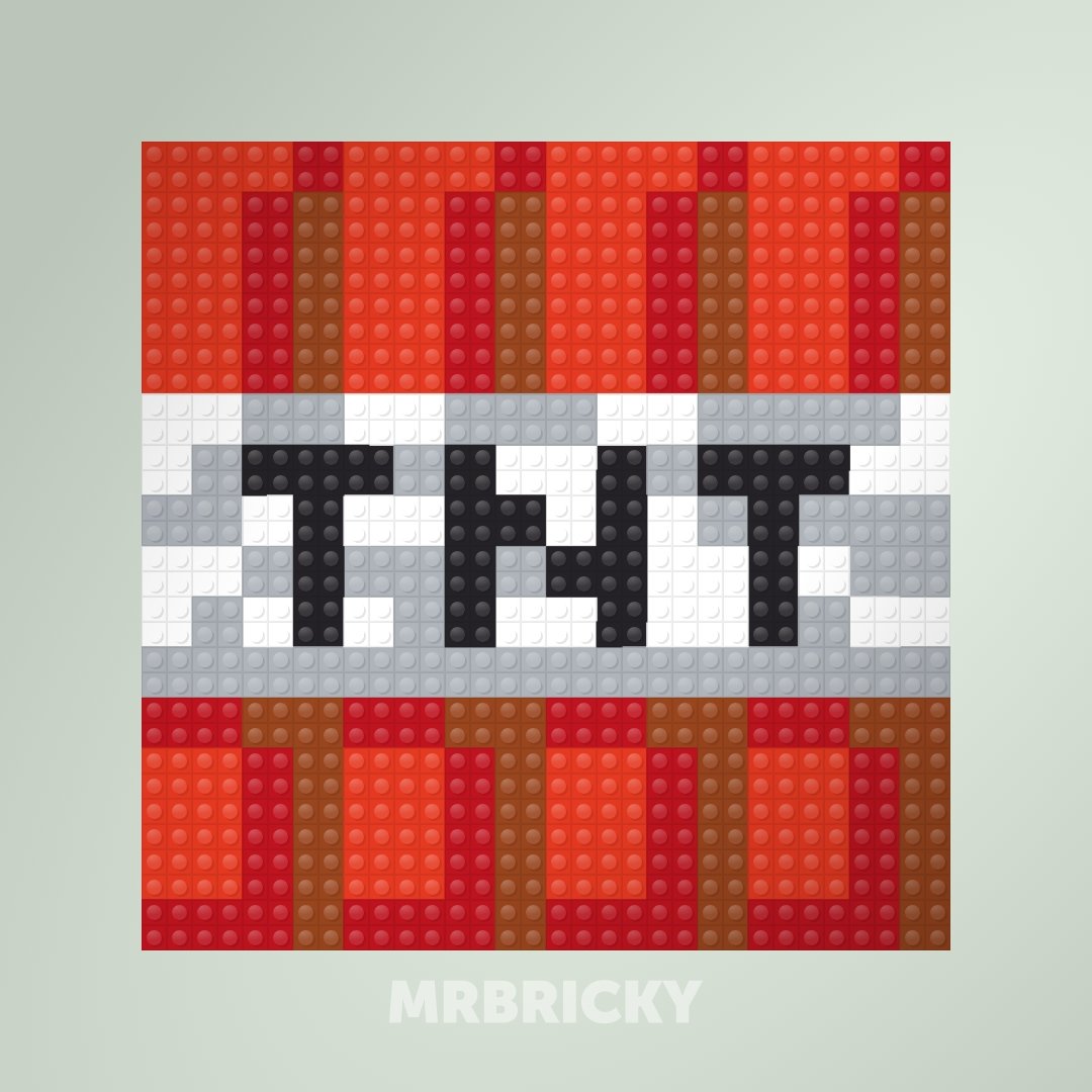 Minecraft - TNT - Brick art display