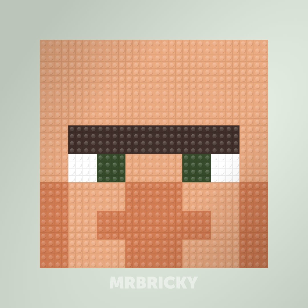 Minecraft - Villager - Brick art display