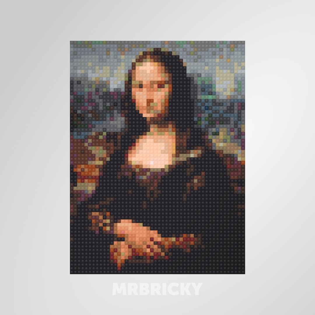 Leonardo da Vinci - Mona Lisa - Brick art display