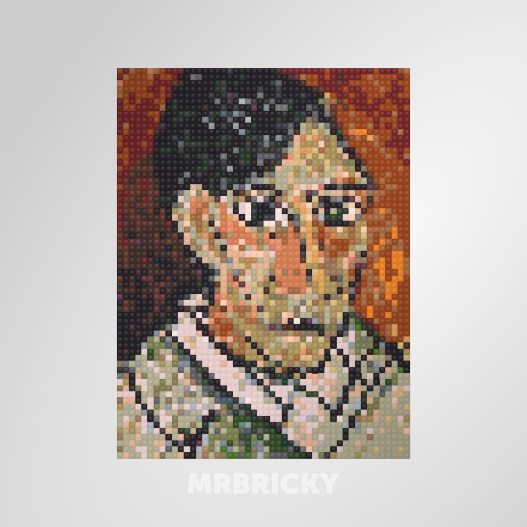 Picasso - Self-portrait - Brick art display