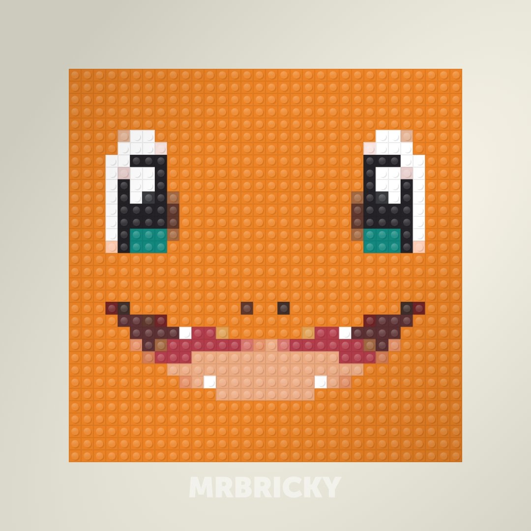 Pokémon - Charmander - Brick art display