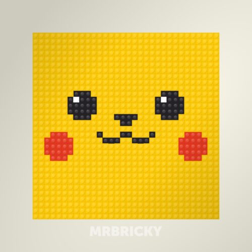 Pokémon - Pikachu - Brick art display