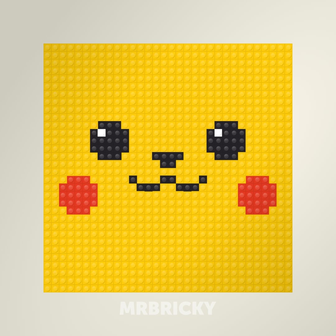 Pokémon - Pikachu - Brick art display