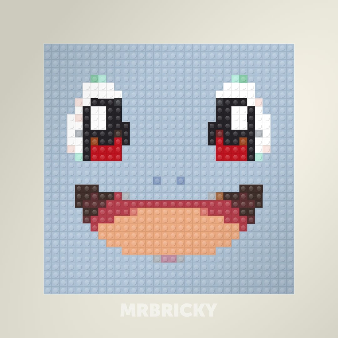 Pokémon - Squirtle - Brick art display