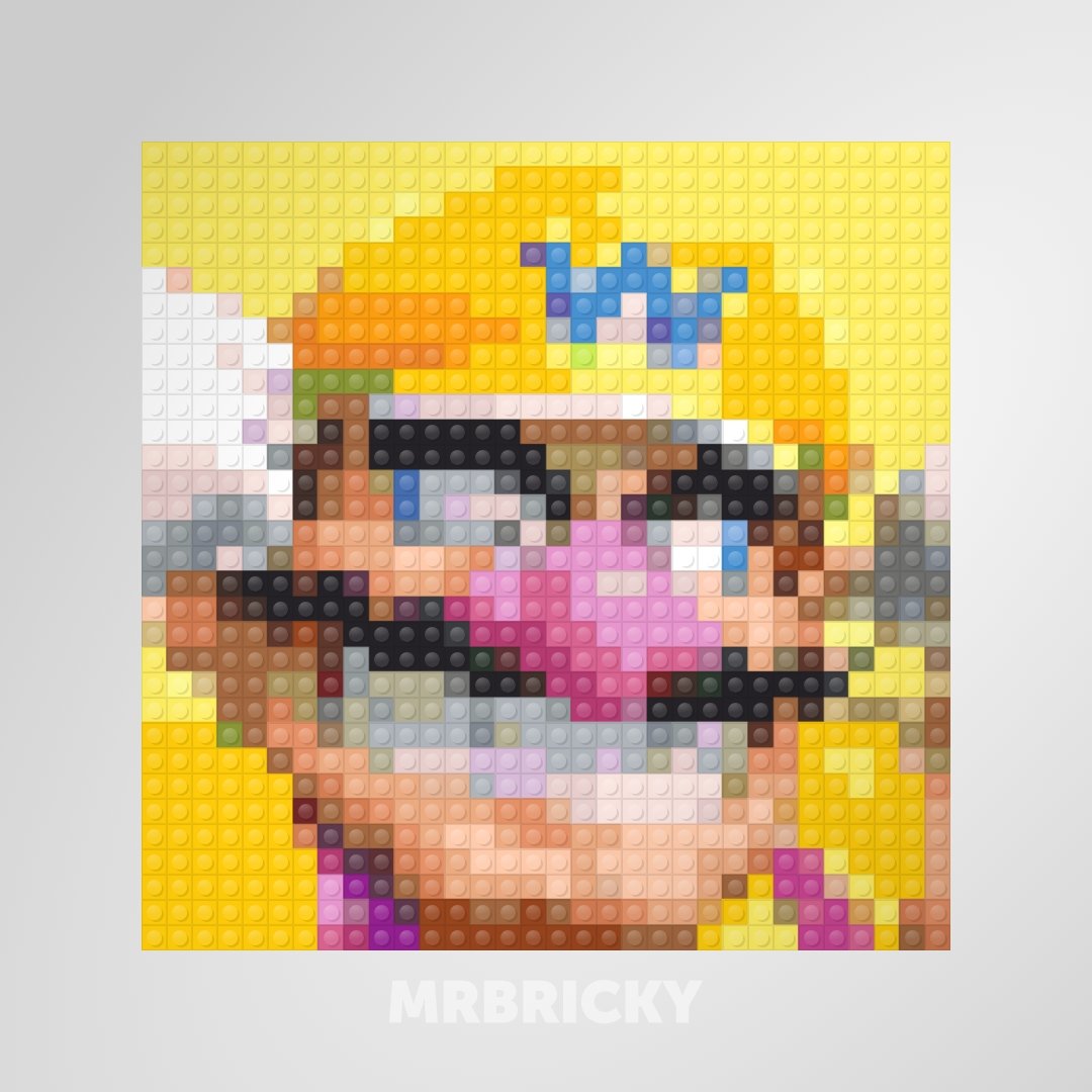 Super Mario - Wario - Brick art display