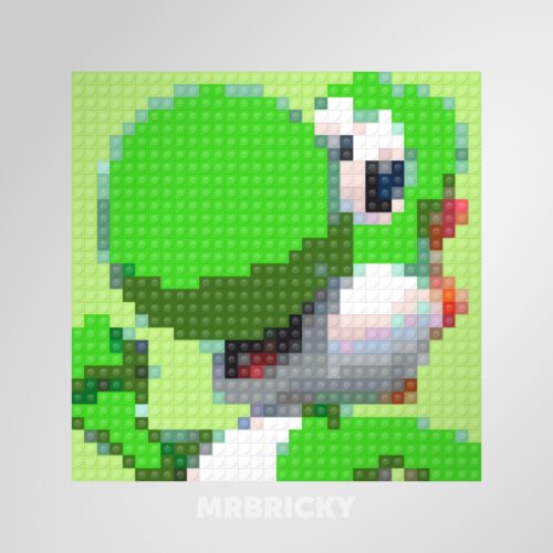 Super Mario - Yoshi - Brick art display