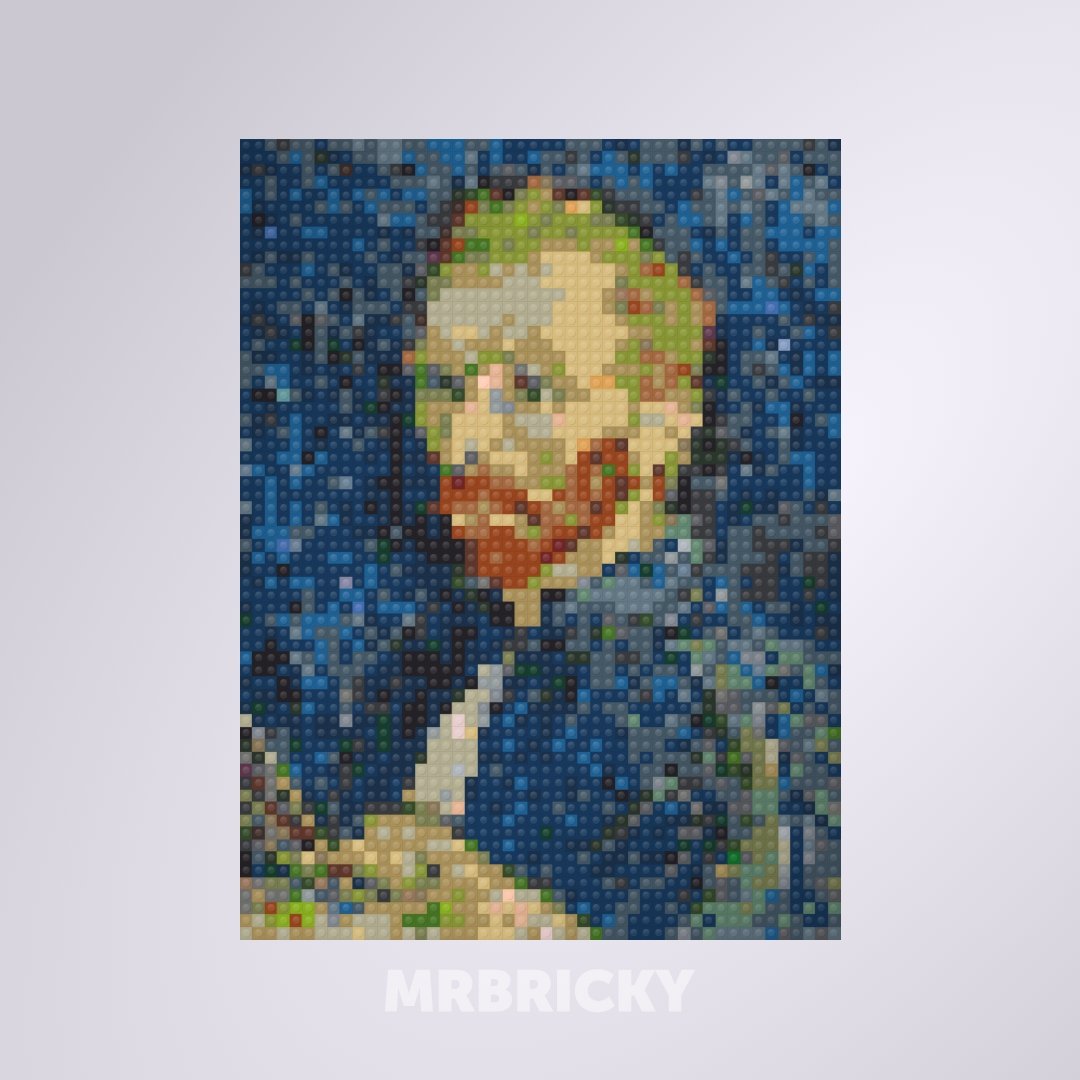 Vincent van Gogh - Self-portrait - Brick art display