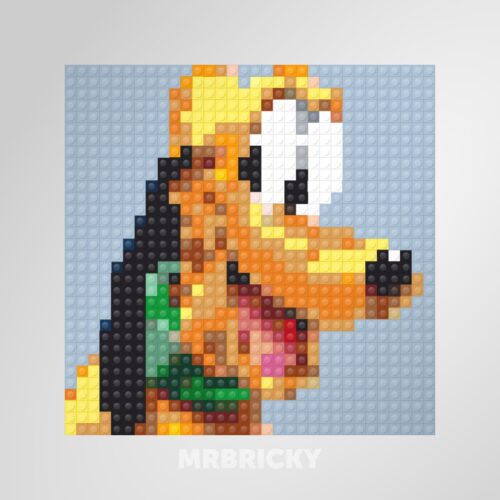 Disney Pluto LEGO-bouwsteentjes mozaïek