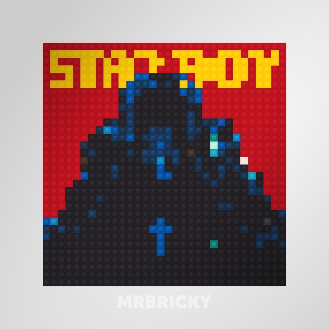 The Weeknd - Star Boy - Brick art vinyl album cover